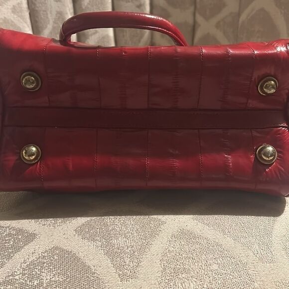 Vintage red eel skin barrel bag - Picture 4 of 6